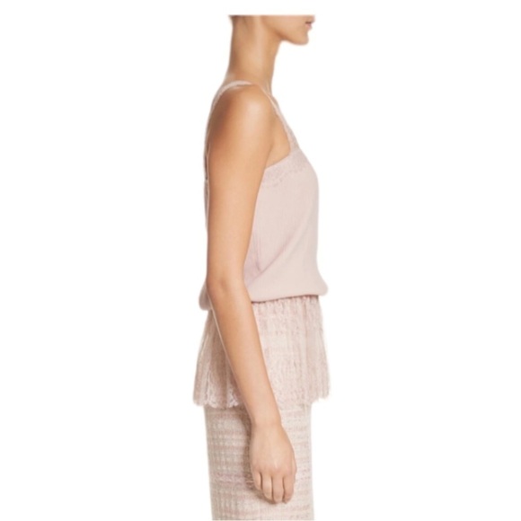 St. John Collection Crinkle Silk Georgette Camisole Swarovski crystal button - Picture 7 of 12